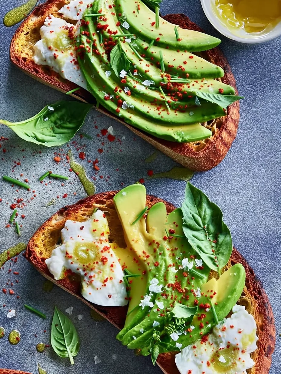 Avocado Toast with Burrata – Healthy Brunch Under 440 Calories
