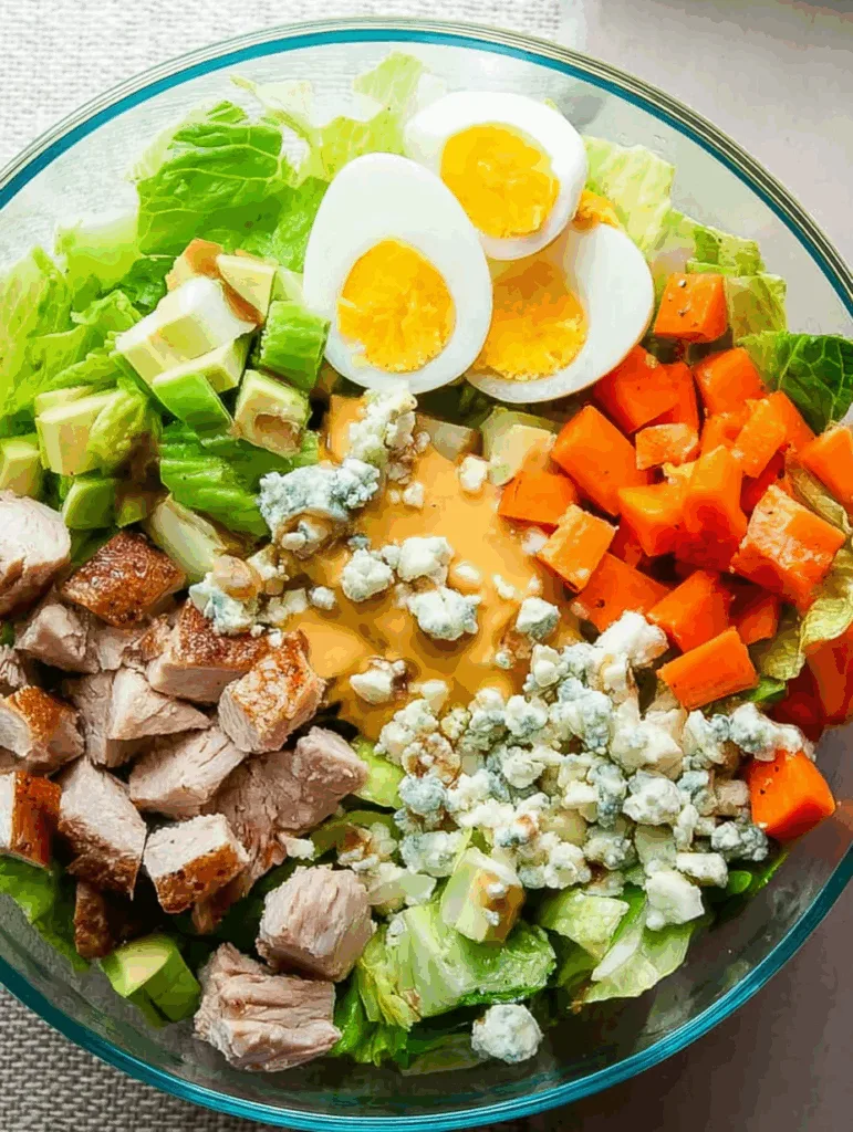 Chopped Cobb Salad - High Protein Low Calorie Dinner Bowl