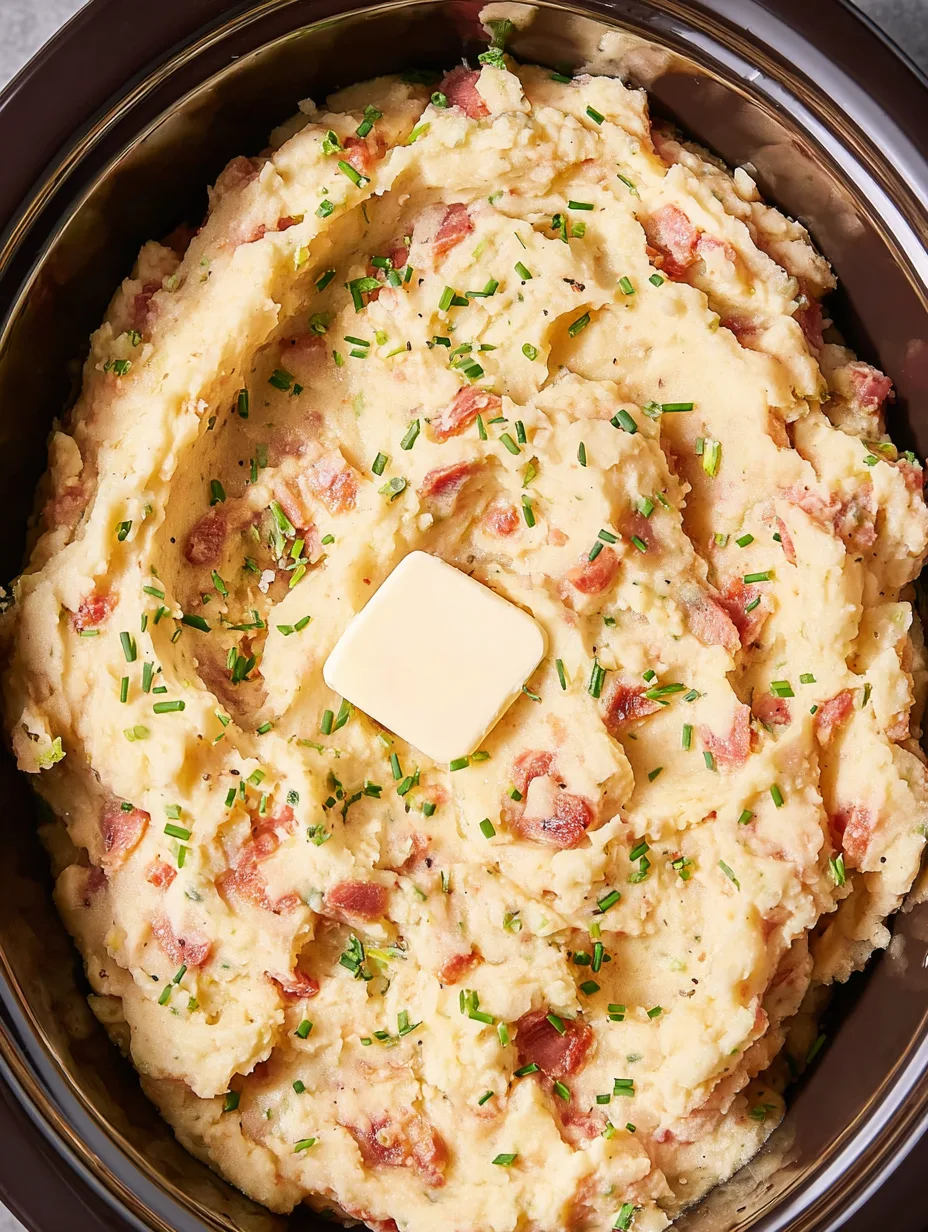 Crockpot Garlic Mashed Potatoes