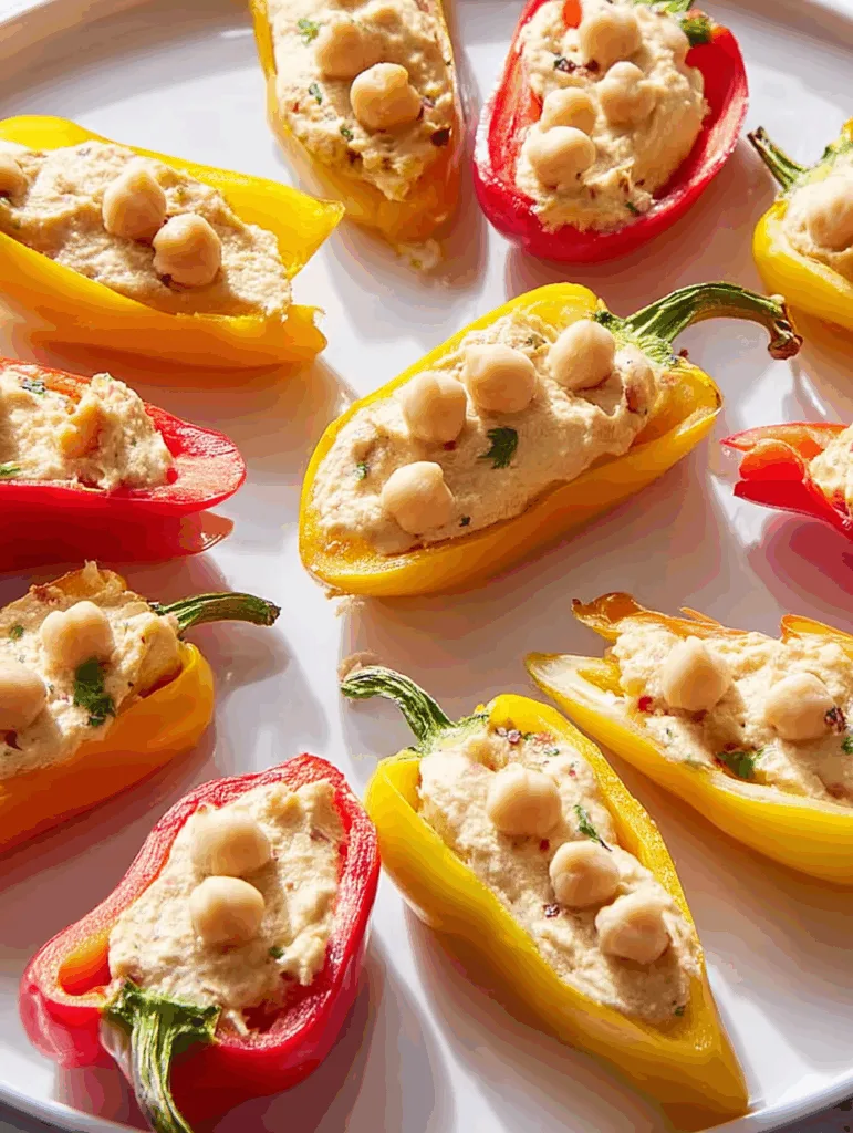White Bean Stuffed-Mini Bell Peppers