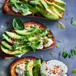 Avocado Toast with Burrata - Healthy Brunch Under 440 Calories