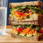 Veggie & Hummus Sandwich - Easy Clean Eating Lunch