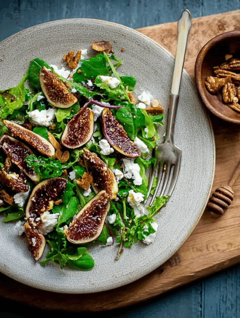 Fig & Goat Cheese Salad - Elegant Clean Eating Lunch Under 350 Calories