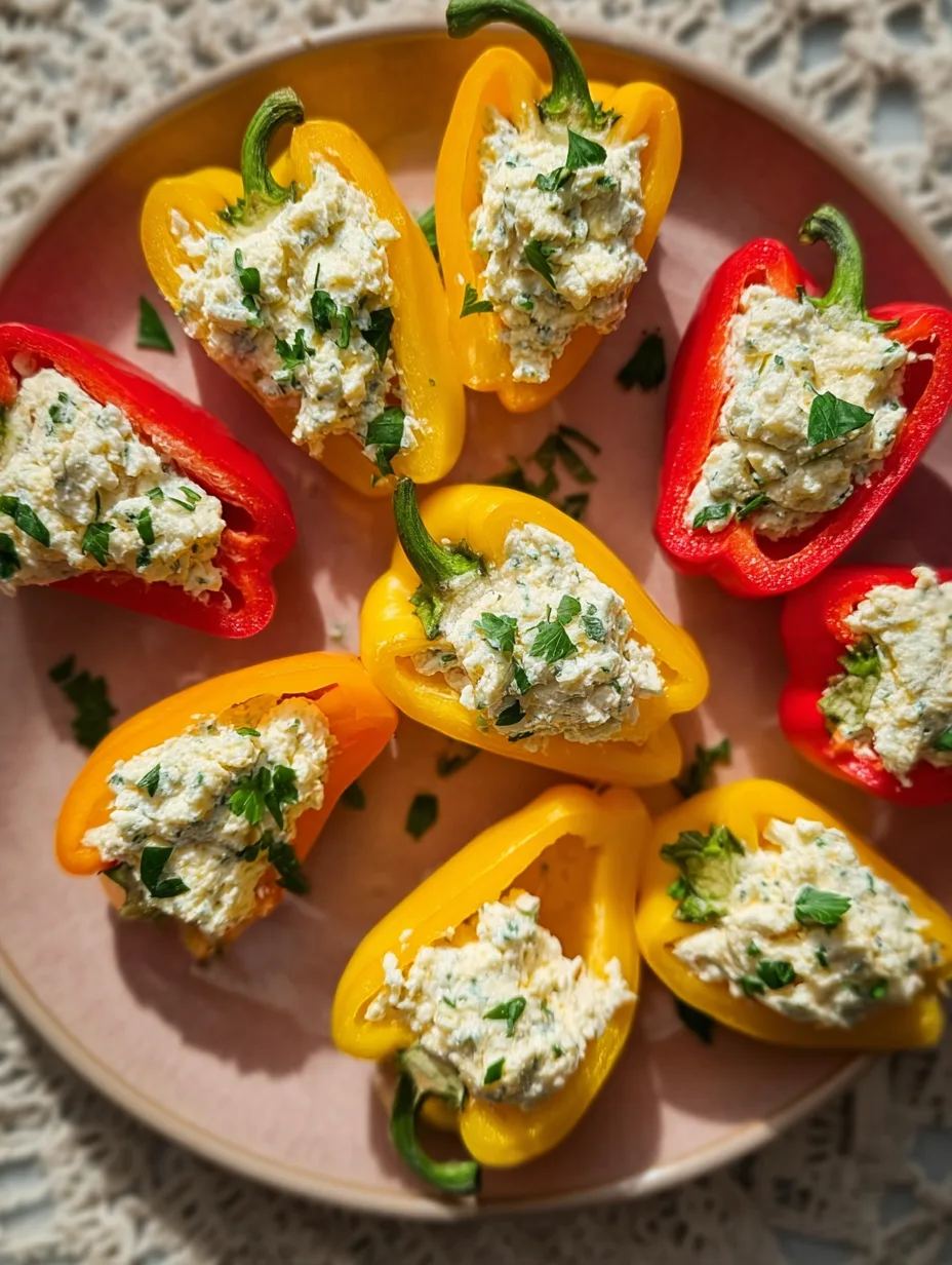 Mini Bell Peppers with Cottage Cheese