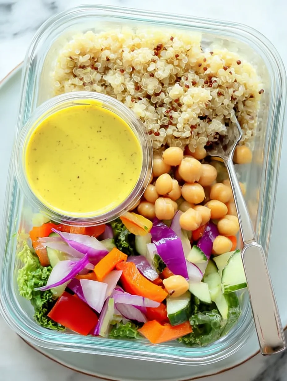Chopped Veggie Grain Bowl with Turmeric Dressing