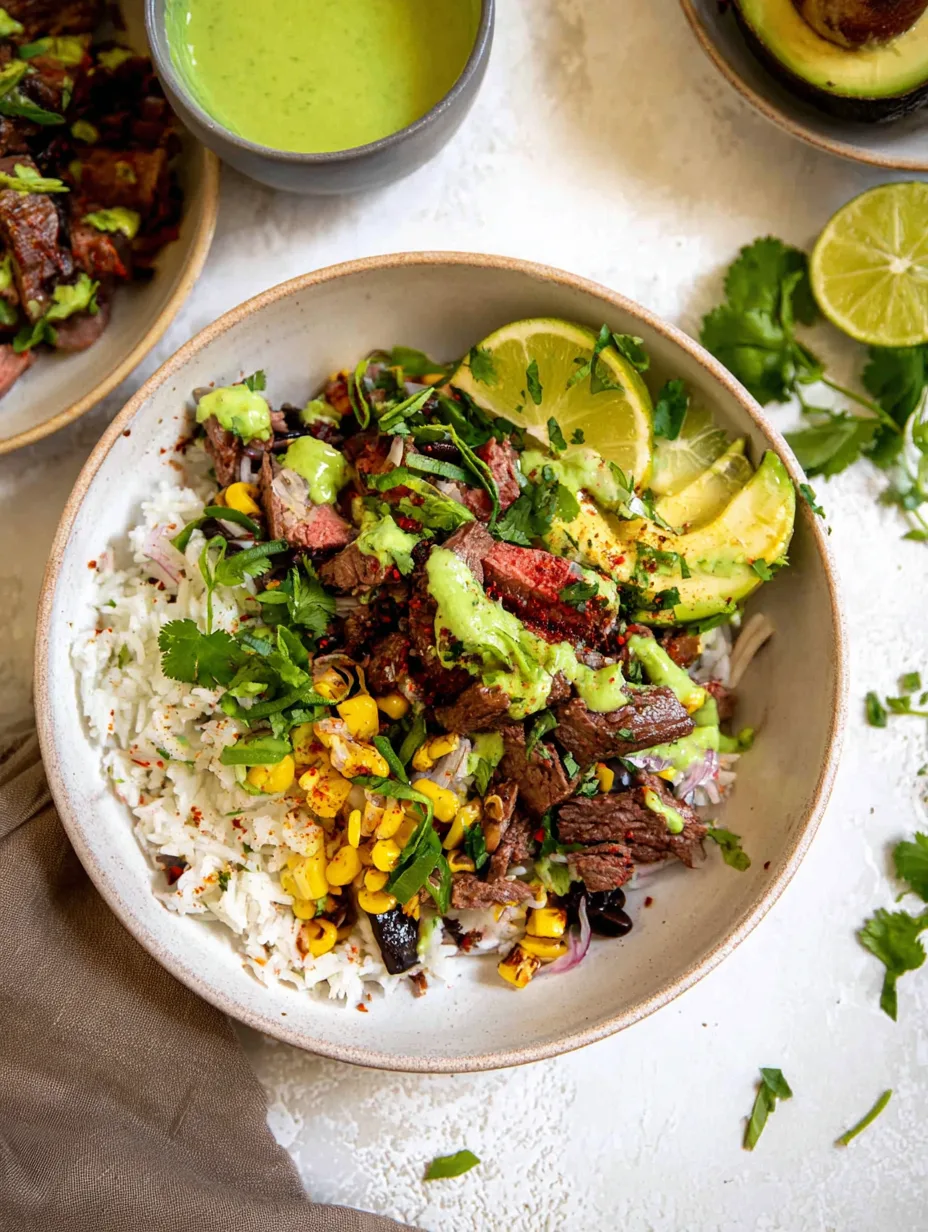 Cilantro Lime Steak Bowls
