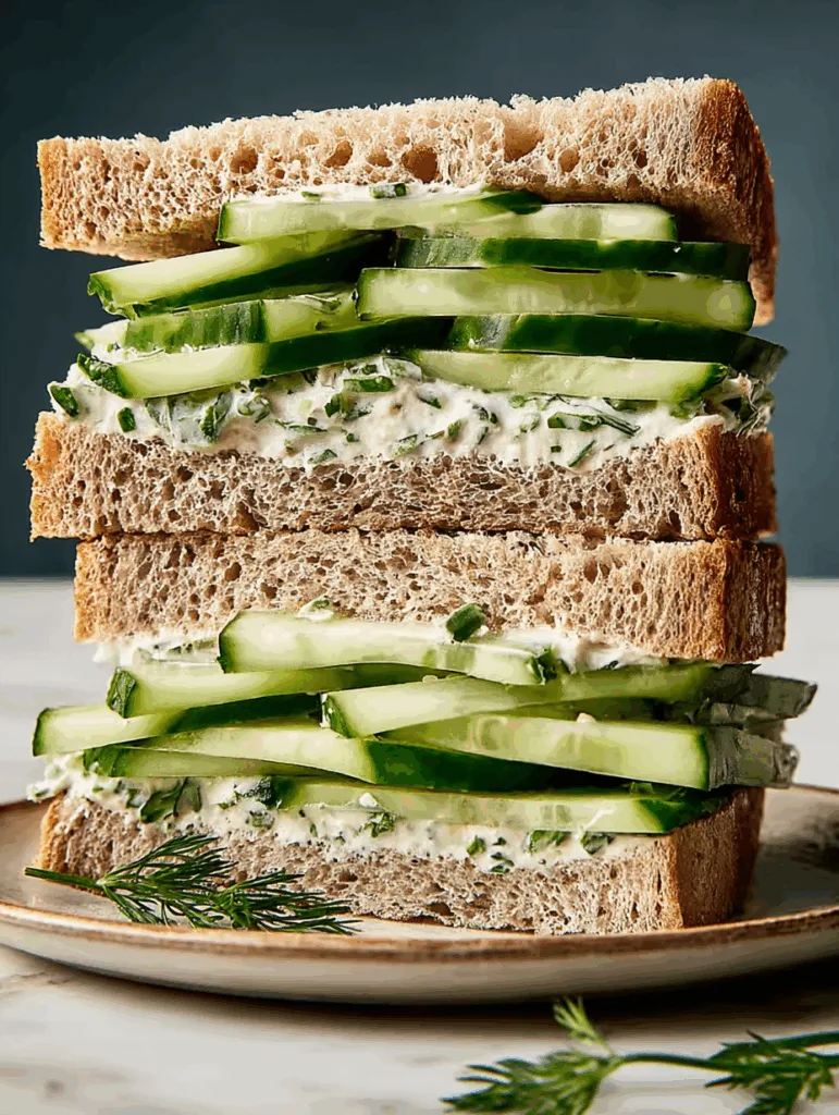 Cucumber Sandwich - Refreshing Low Calorie Snack or Lunch