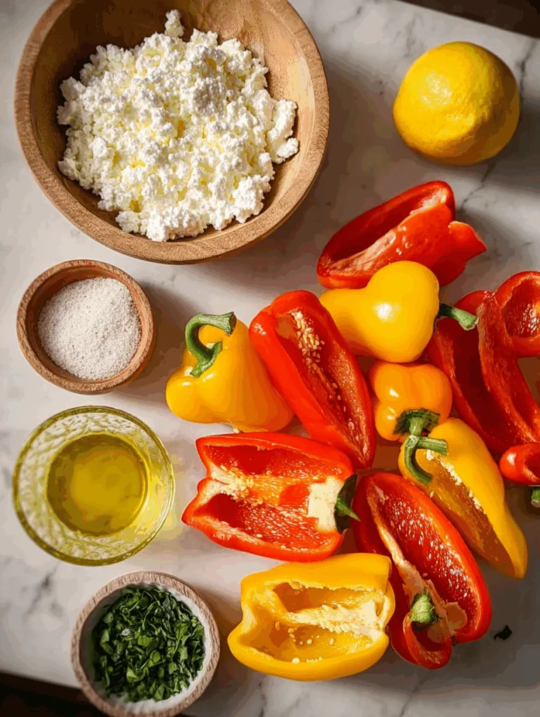 Mini Bell Peppers with Cottage Cheese