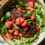 Chicken Thighs with Arugula-Tomato Salad