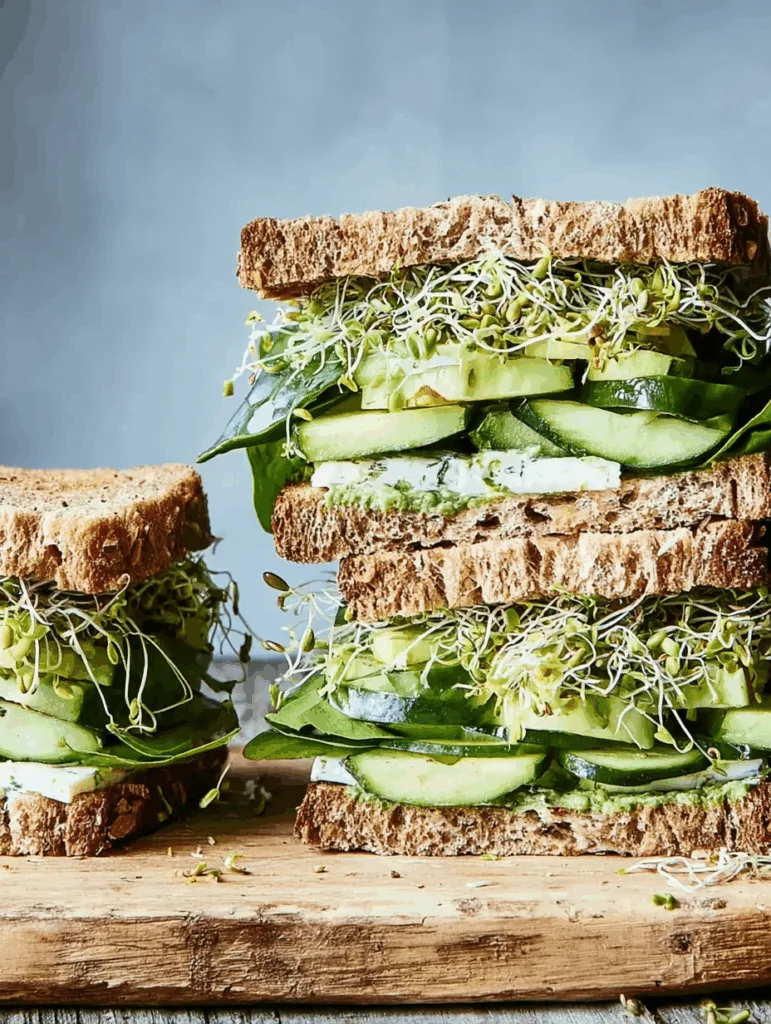 Green Goddess Sandwich - Clean Eating Vegetarian Lunch Idea