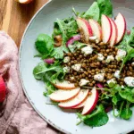 Mixed Greens with Lentils & Apple - Clean Eating Power Salad