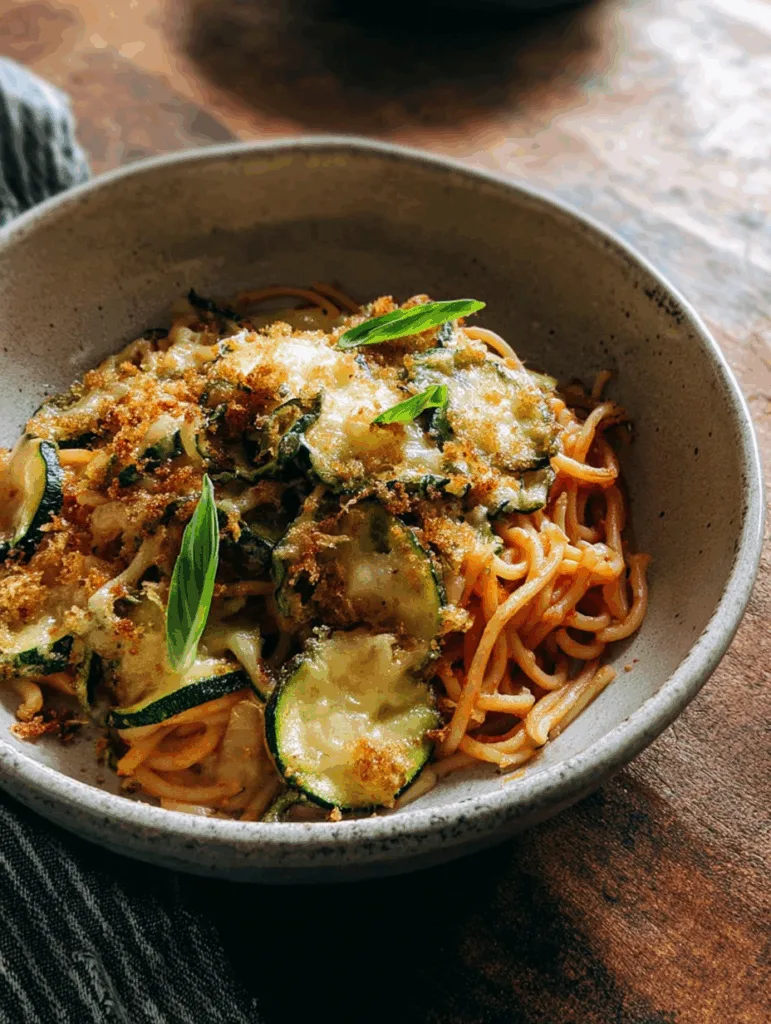 Spaghetti with Crispy Zucchini