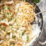Lazy One-Pan Chicken Alfredo Bake