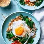 Spinach & Fried Egg Grain Bowls
