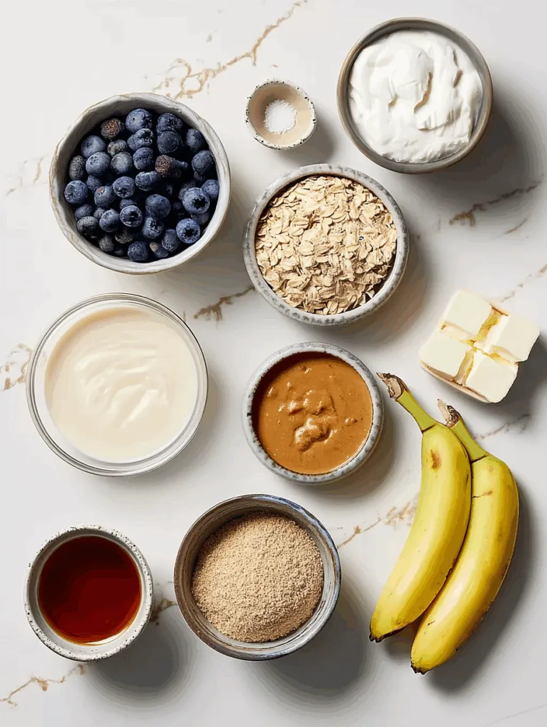 High-Protein Peanut Butter, Banana & Blueberry Overnight Oats