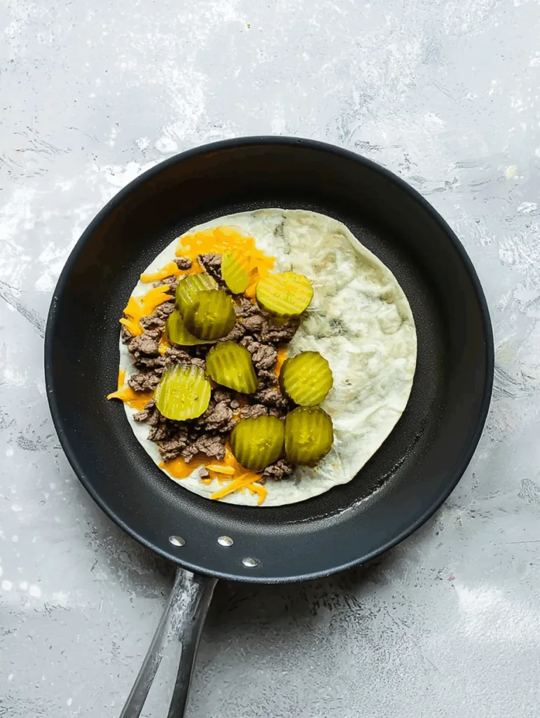 Cheeseburger Quesadilla