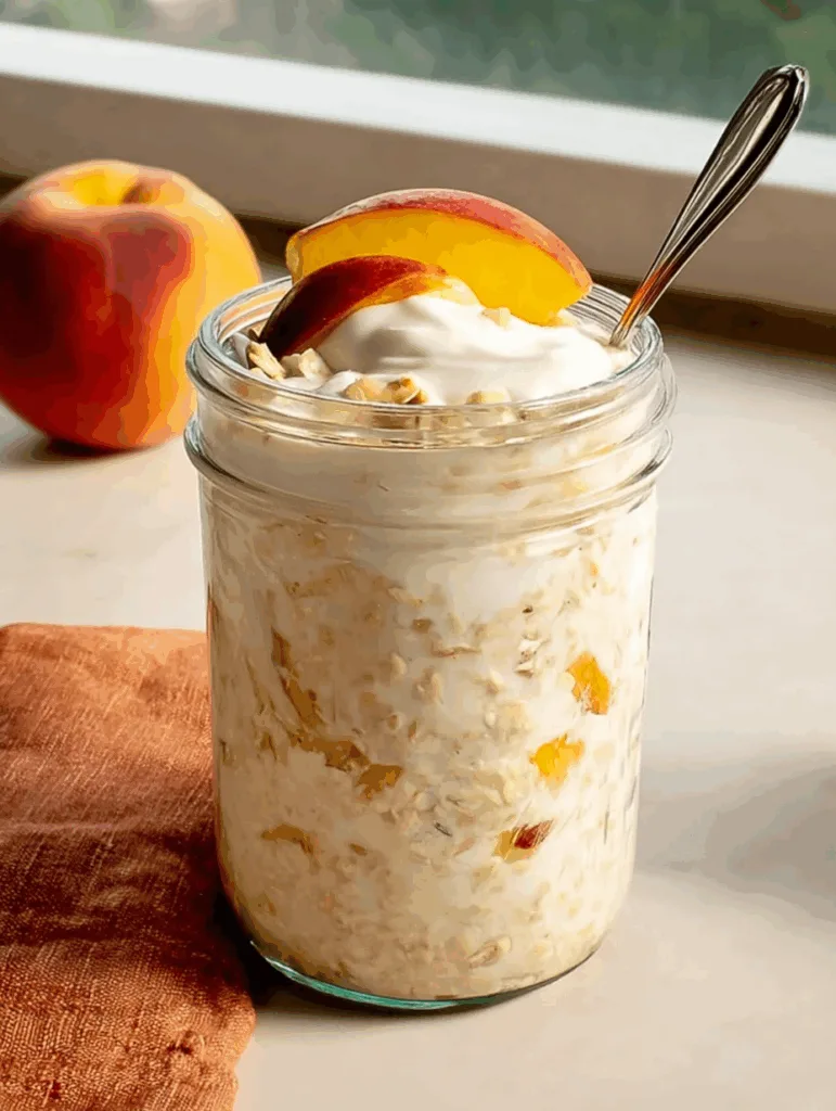 Peaches & Cream Overnight Oats