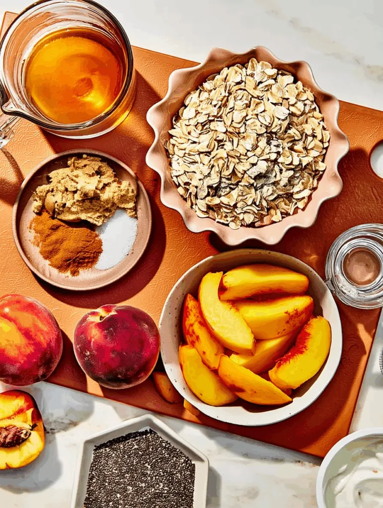 Peach Pie Overnight Oats