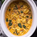 Creamy Crockpot Tortellini Soup