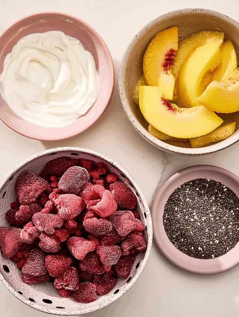 Raspberry-Peach Chia Seed Smoothie