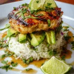 Honey Lime Chicken & Avocado Rice Stack
