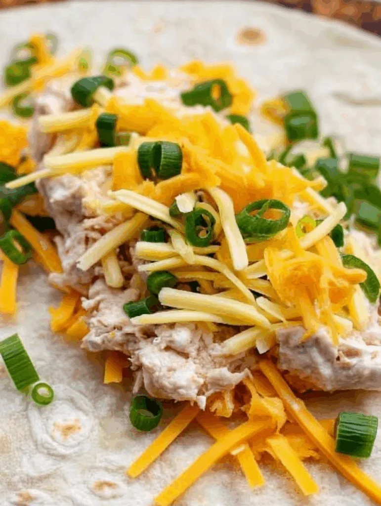 Cheesy Garlic Chicken Wraps