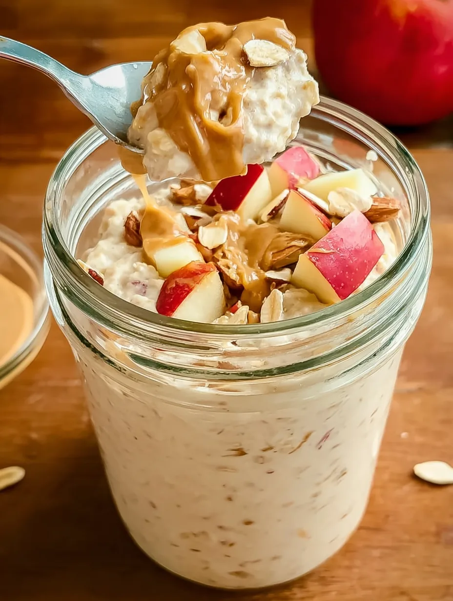 High-Protein Apple & Peanut Butter Overnight Oats