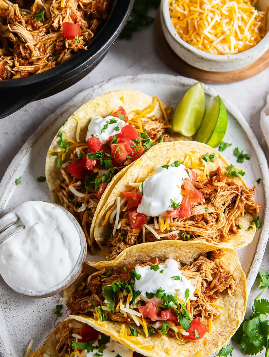 Dump-and-Go Chicken Taco Crockpot Bowls