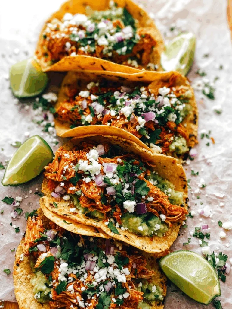The Best Chicken Tinga Tacos
