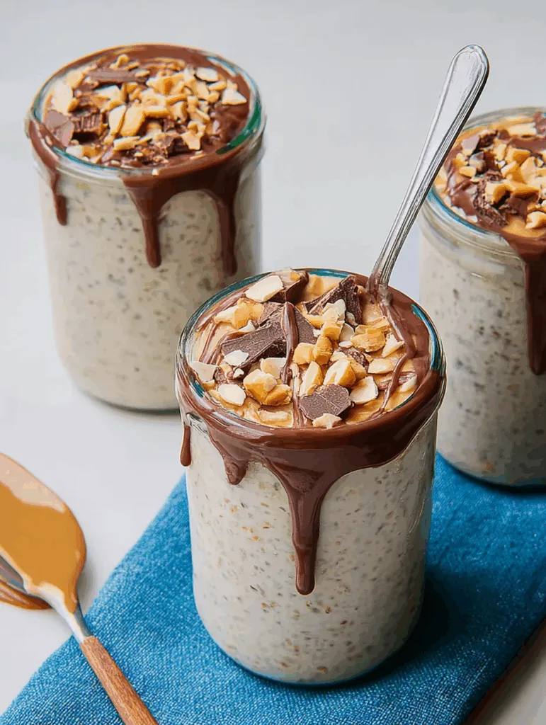 Snickers-Inspired Overnight Oats