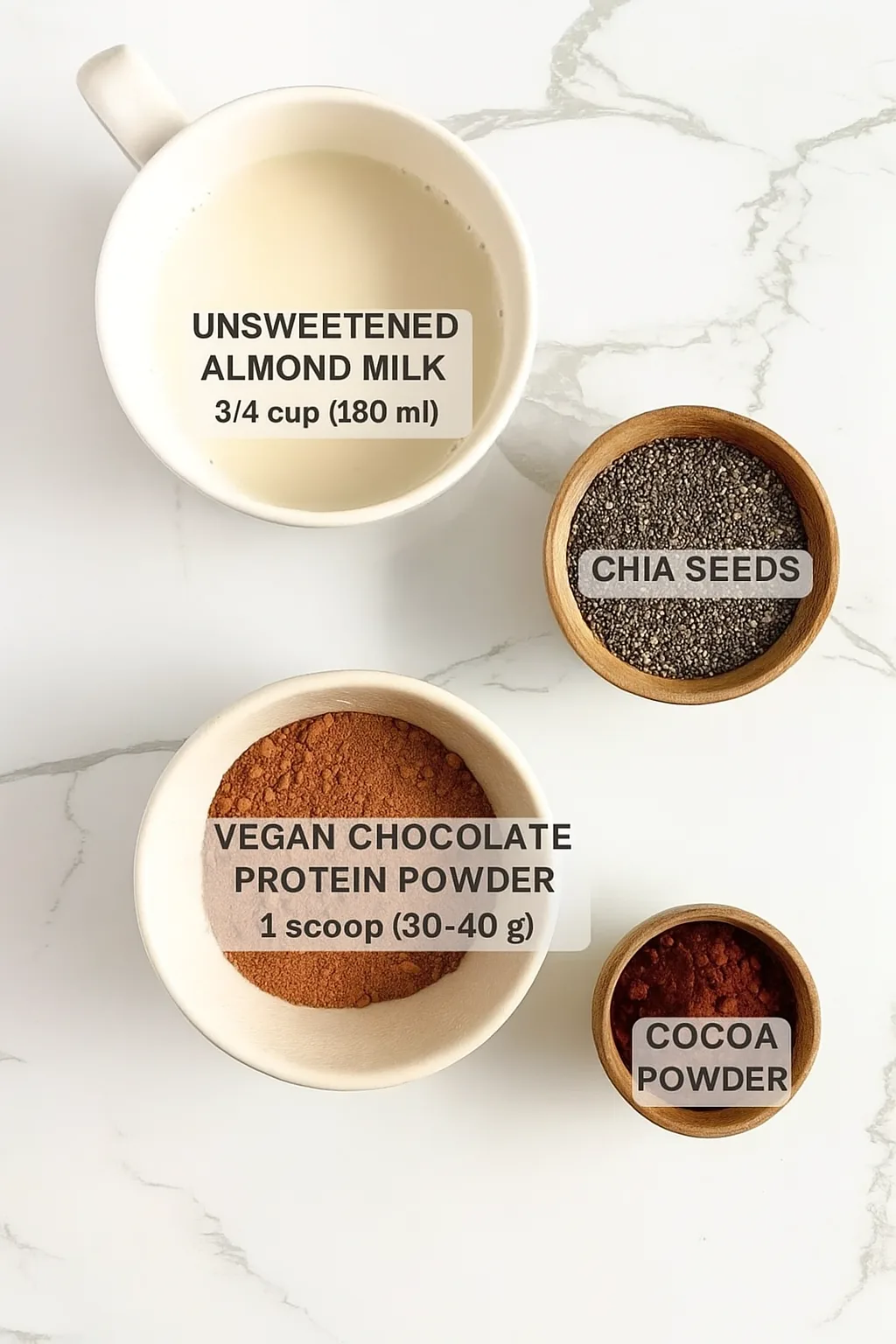 Chocolate Chia Protein Pudding (28g Protein)