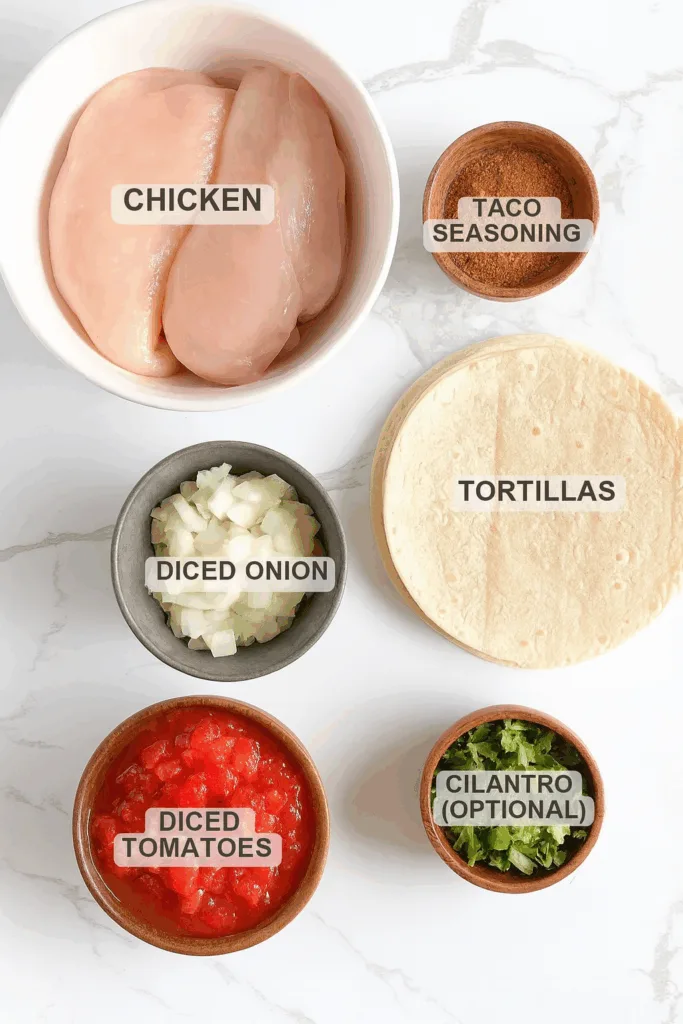 Dump-and-Go Chicken Taco Crockpot Bowls