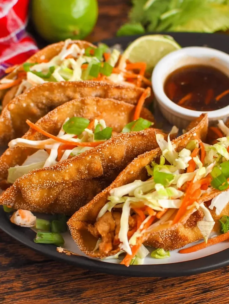 Crispy Chicken Wonton Tacos