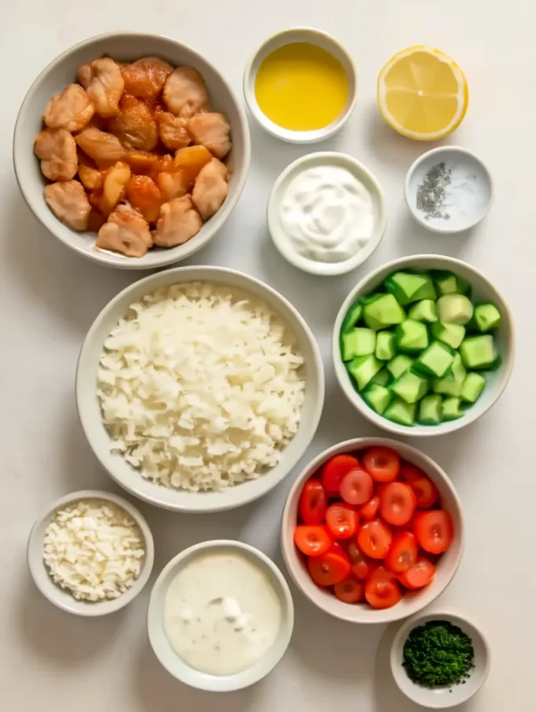Creamy Garlic Chicken, Rice Bowls