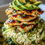 Honey Lime Chicken & Avocado Rice Stack