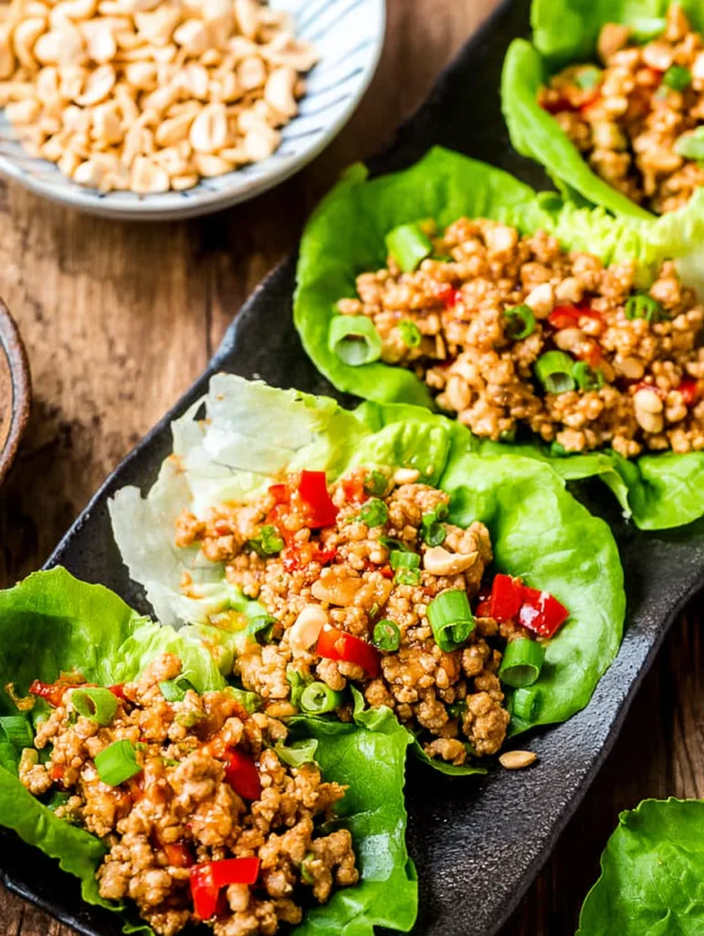 Ground Chicken Lettuce Wraps