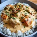 CREAMY SMOTHERED CHICKEN AND RICE