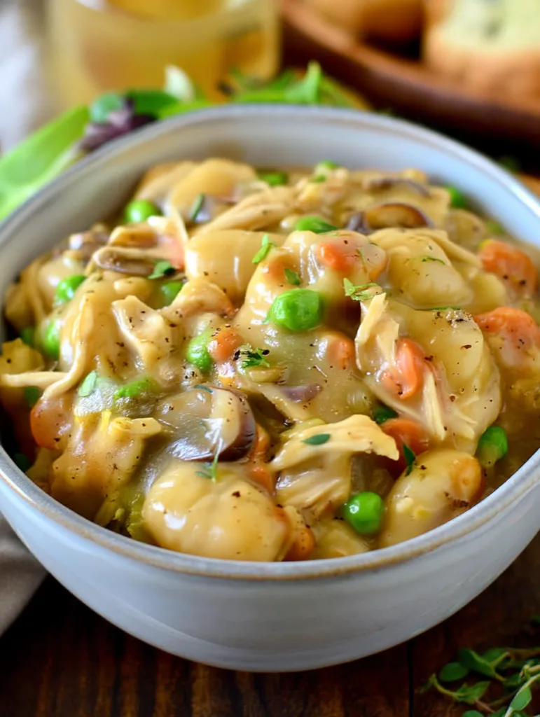 One Pot Gnocchi Chicken Pot Pie