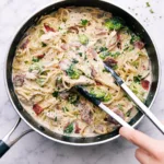 Garlic Parmesan Chicken & Broccoli Pasta