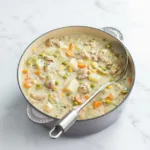 Creamy Chicken Pasta Soup Recipe with carrot and Spinach