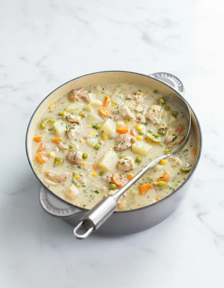 Creamy Chicken Pasta Soup Recipe with carrot and Spinach