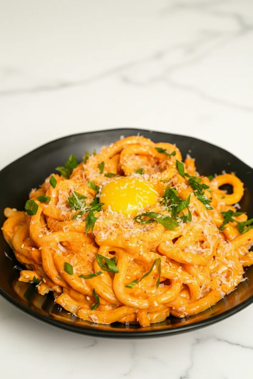 Creamy Gochujang Udon Noodles – Cheap & Easy