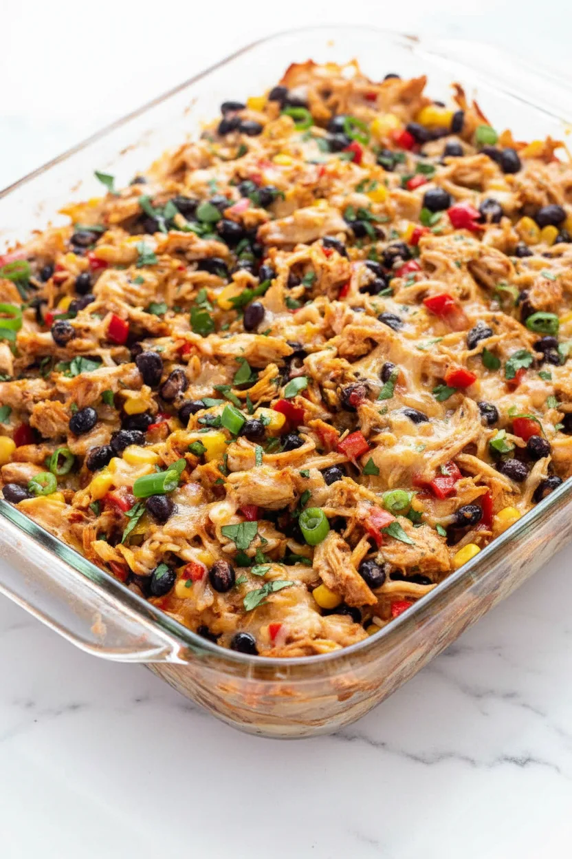 Easy Chicken Burrito Casserole