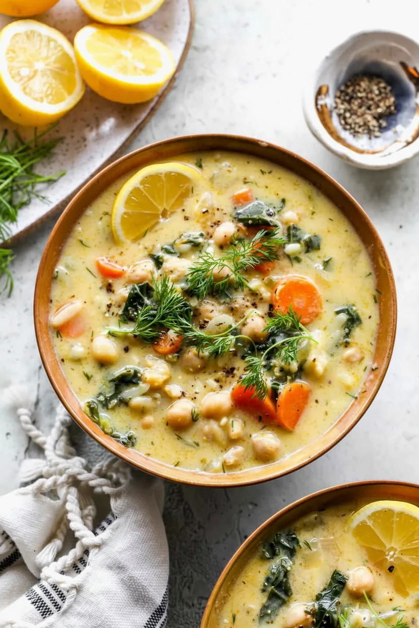 Lemony Greek Chickpea Soup
