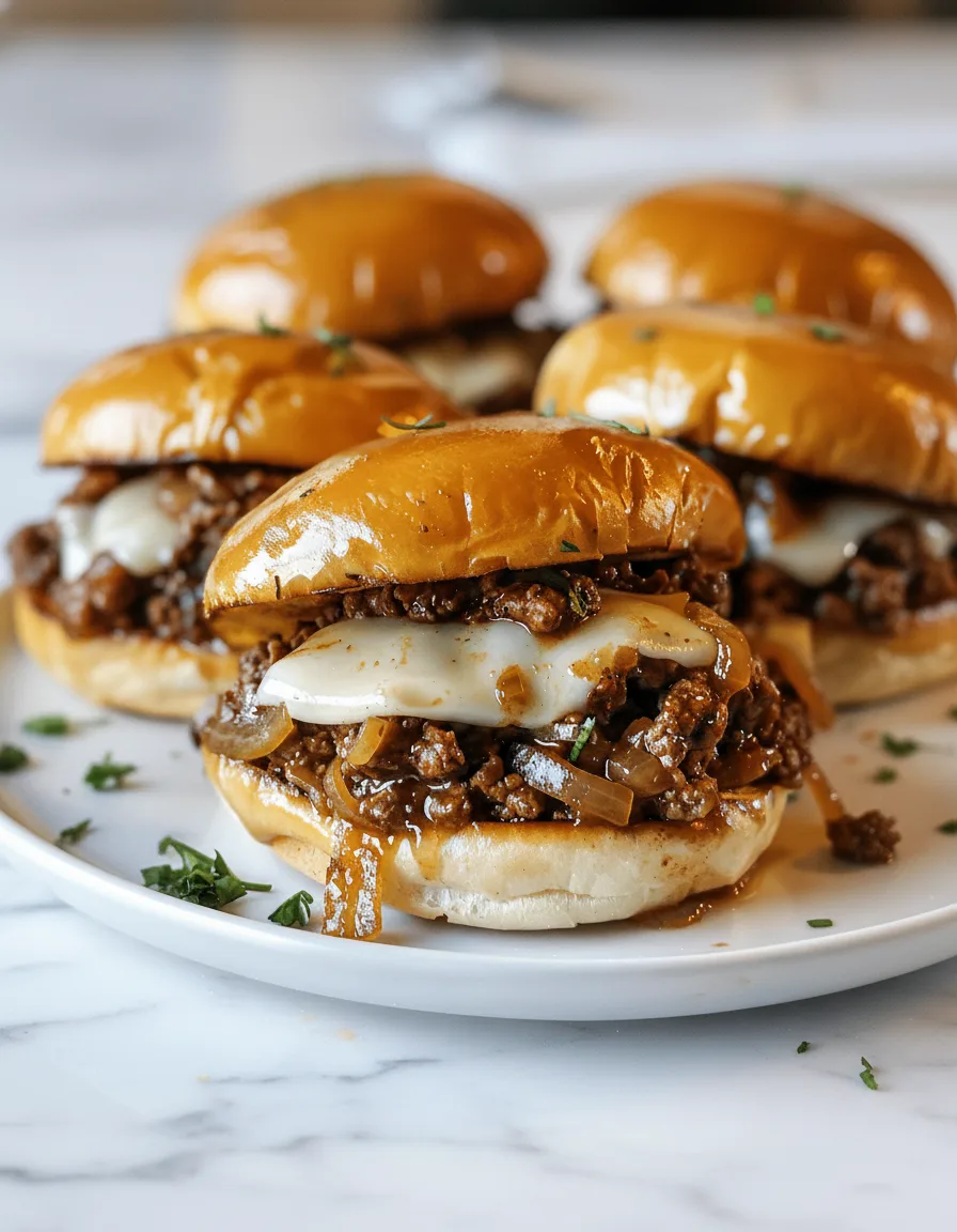 Comforting French Onion Beef Sloppy Joes with Melted Cheese