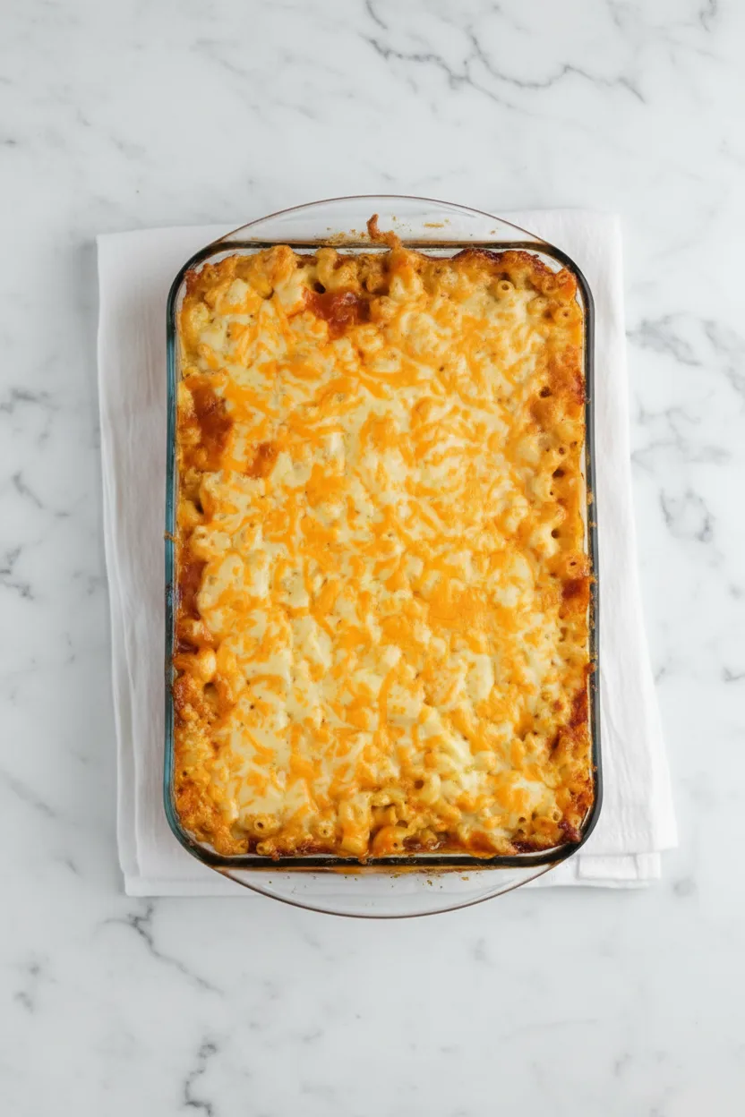 Irresistible Mac and Cheese Meatloaf Casserole