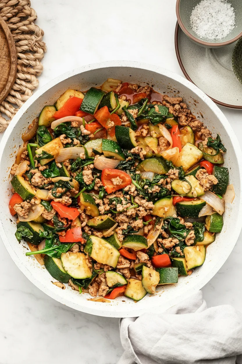 Ground Turkey and Zucchini Skillet
