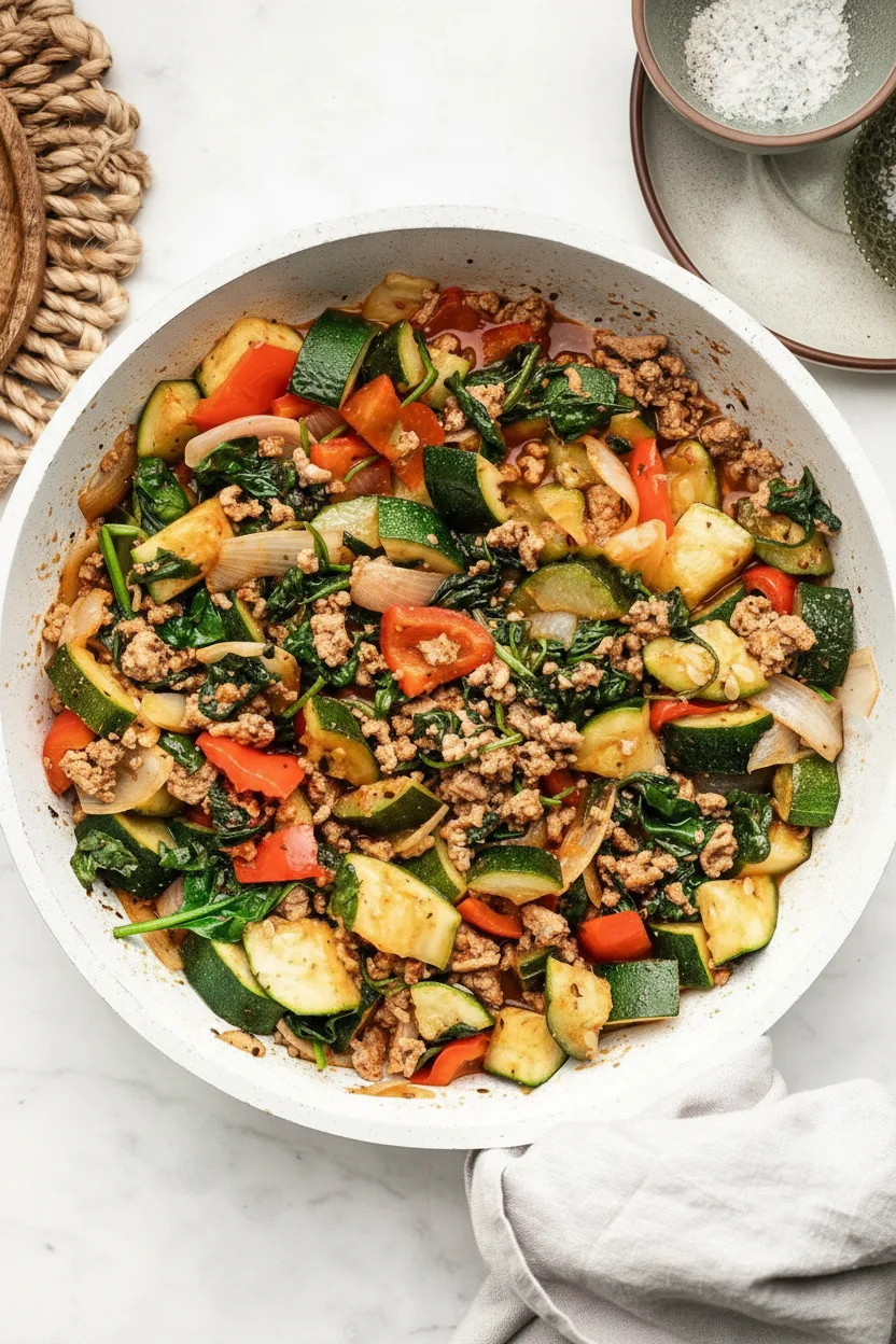 Ground Turkey and Zucchini Skillet