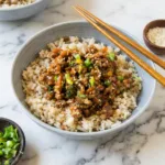 Healthy Ground Turkey Teriyaki Rice Bowl