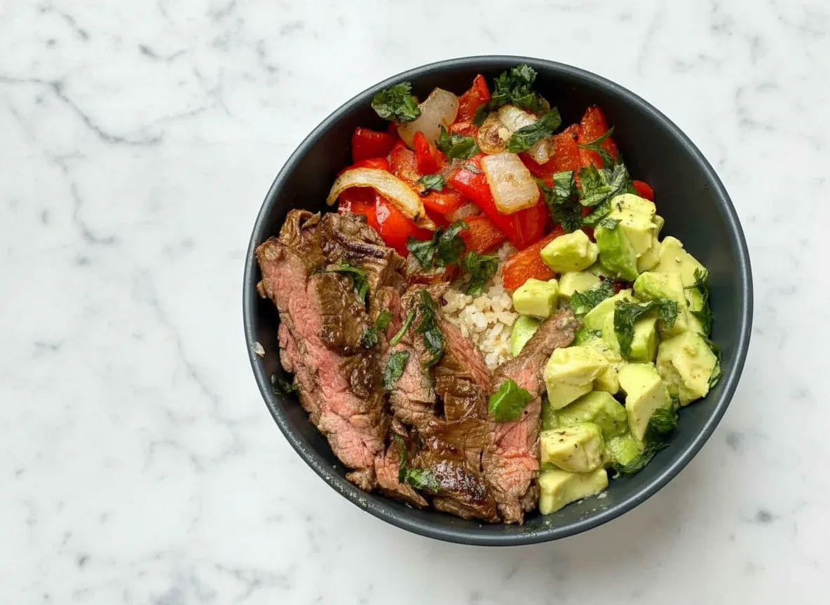 High Protein Steak Fajita Bowl – Low Carb